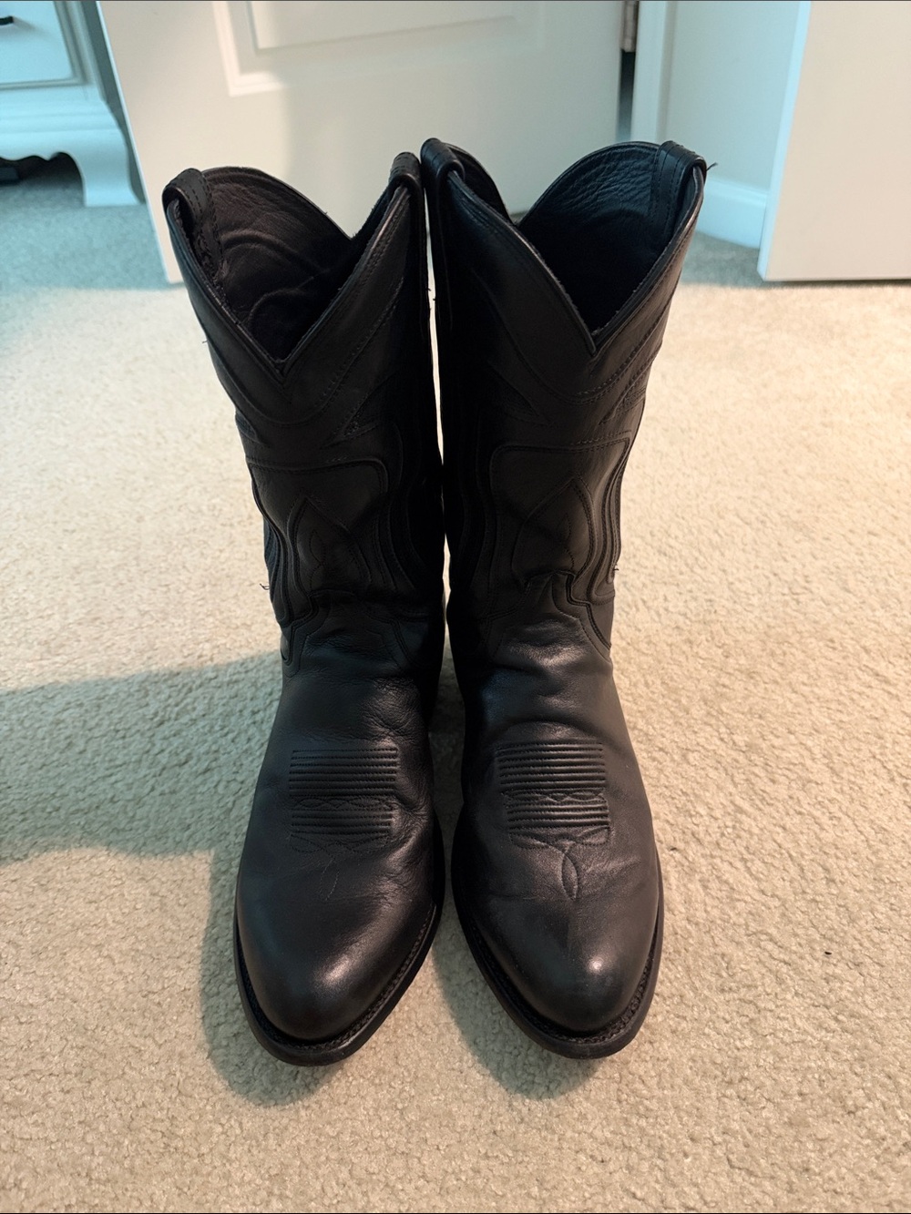 Tecovas Black Leather Cowboy Boots
